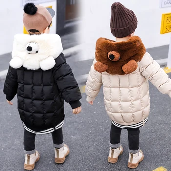 

2020 New Cute Bear Children's Parkas Winter Jacket For Girls Boys Infant Overcoat Winter Children Coats Warm Kids Jacket Baby