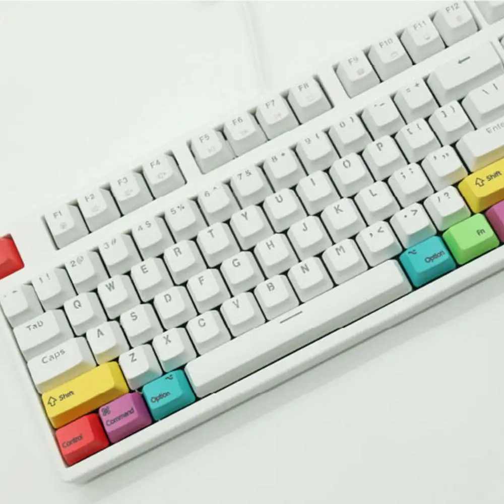 

Replaceable Mac/WIN Mechanical Keyboard Keycaps OEM Profile PBT CMYK Modifiers 10 Keys -Laser Engraved Keycaps