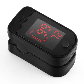 

Finger Pulse Oxygen Saturation Monitor Blood Oximeter Blood Meter Black Finger Type Oximeter Pulse Blood Pressure Meter Black