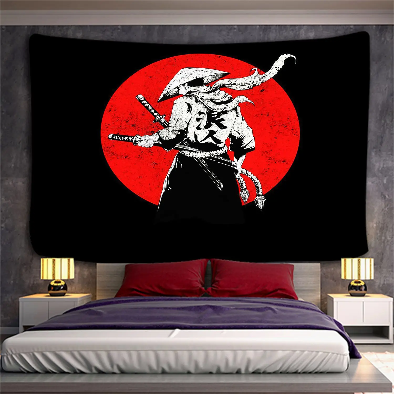 Aikido Armor Bushido Katana Battle Psychedelic гобелен настенный комнатный ковер гобелены для спальни