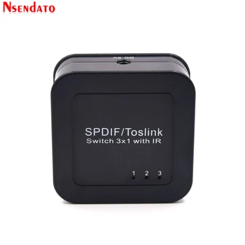 

Digital Spdif Toslink Optical Audio 3x1 Switcher With IR Remote Support LPCM2.0/DTS/AC3 Toslink Switcher Adapter For Projector