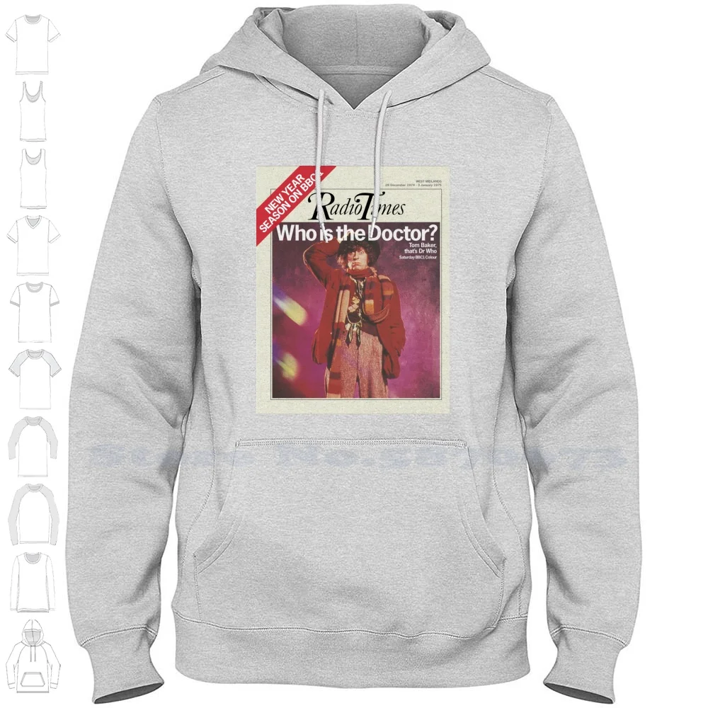 Who Robot Radio Times Cover Tom Baker The Quarto Pop Art Felpa Con Cappuccio A Maniche Lunghe Che Tardis Daleks Cybermen The Master