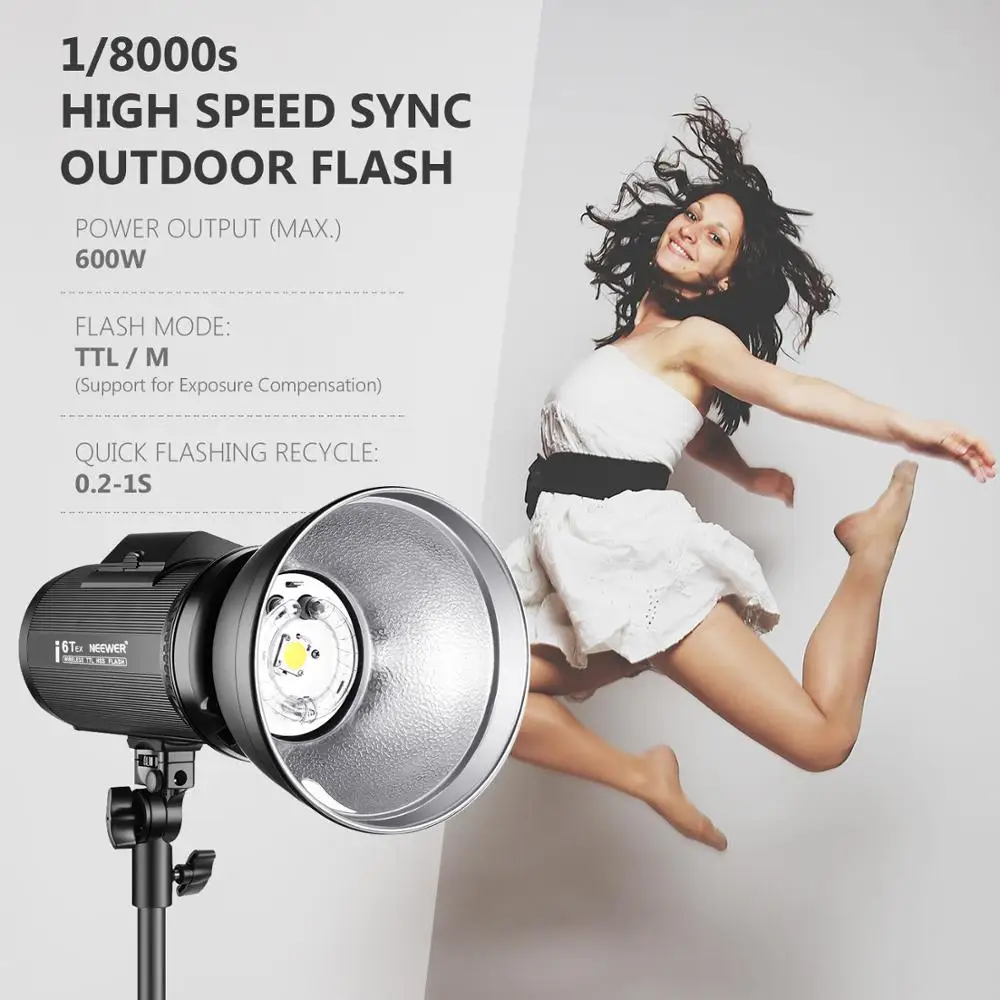 Neewer i6T EX 600W 2 4G TTL Studio Strobe 1/8000 HSS вспышка моносвет совместимый с Sony беспроводной