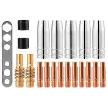 

20Pcs Nozzles Contact Tips Holders Mig Welder Consumable Accessory for 15Ak Mb15 Mig Co2 Welding Torch