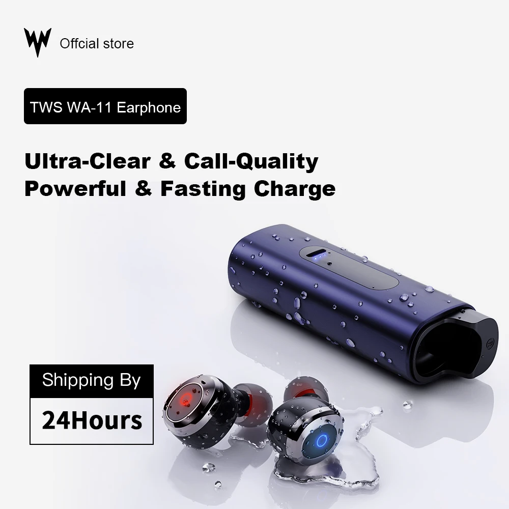 Уизер WA 11 наушники вкладыши TWS Bluetooth v5.0 True Беспроводной мини стерео