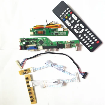 

For B154EW02 V2 V3 LCD display panel T.V56 controller board Remote+Inverter+keyboard VGA HDMI AV USB RF 1CCFL 30Pin LVDS DIY kit