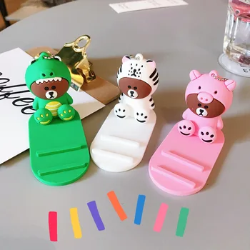 

Mobile phone holder bracket support cute bear Korean cartoon animal cute portable creative ins office desktop Novelty antiskid