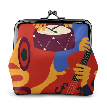 

OLN Music Instruments Coin Purse Women Coin Wallets Metal Farme Small Change Purse Mini Girl Coin Purse