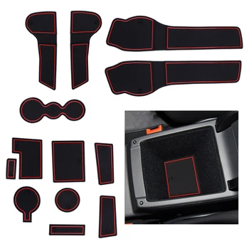 

13pcs Gate Slot Door Groove Non-slip Cup Holder Mat Pad Car PVC Fit For VW Passat B8 2015 2016 2017 2018 2019