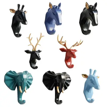 

Cute Animal Head Sticker Hook Wall Clothes Hanger Handbag Coat Hat Key Holder