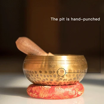 

Singing Bowls Meditation Bowls Meditation Gong Zen Yoga Bowl Set with Wooden Striker Use for Buddhist Drop Shipping