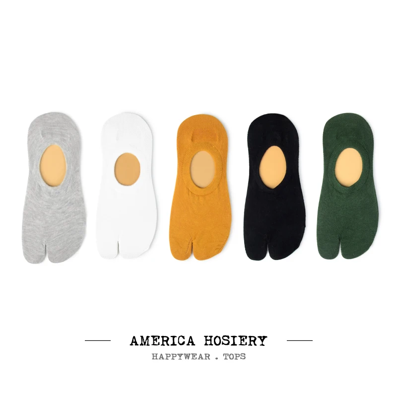 [Носки с носком] забавная одежда летние носки женские носки Таби Носки ins милые японские носки-лодочки тонкие носки