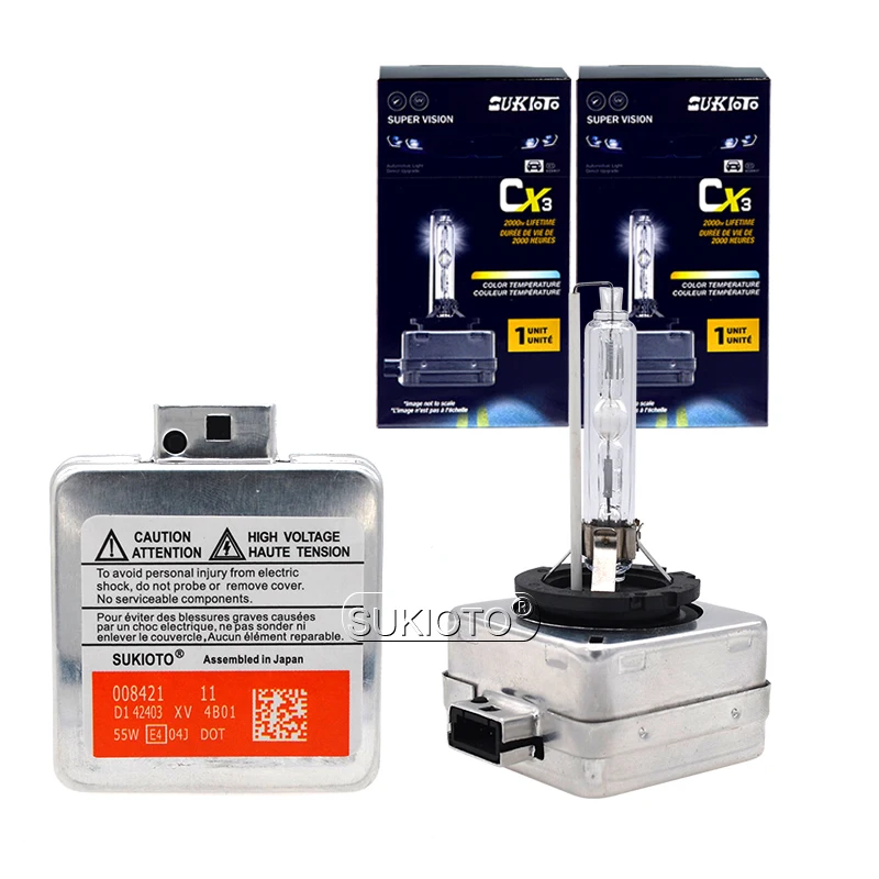 SUKIOTO 2PCS 55W D1S D3S Xenon HID Bulbs For E63 E65 E60 E85 E53 4300K 6000K 8000K D2S D4S Car Lamp For ES350 GS300 GS350 IS250 (3)