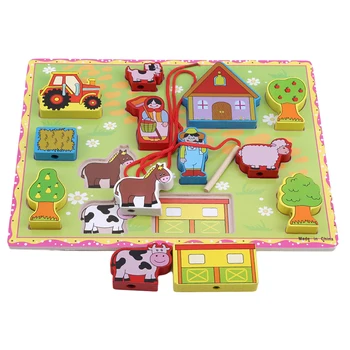 

Farm Jigsaw Puzzles Crossing Montessori Education Wooden Children's Puzzle Enlightenment Early Learning Toys