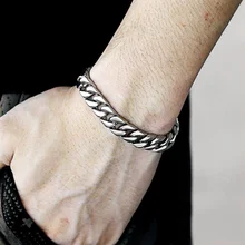 Davieslee 316L нержавеющая сталь 10 мм Снаряженная кубинская цепь звено браслет для мужчин мальчик Серебро Золото Цвет мужские ювелирные изделия 8-11 дюймов DHBM123