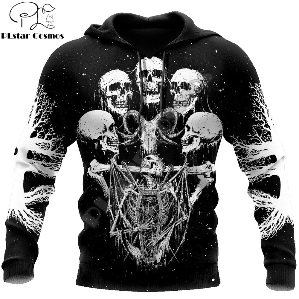 

Dark Art Satanic Skull 3D Printing Autumn Fashion Mens Hoodie Unisex Hooded sweatshirt Streetwear Casual Jacket Tracksuit DW687
