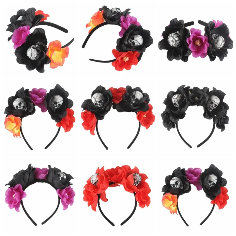 ekind 7 2cm tpr whirlwind soft head darts refill foam bullet compatible for nerf guns 100 200pcs INS new black simulation flower head buckle foam skull headgear Halloween dead ghost festival party headband