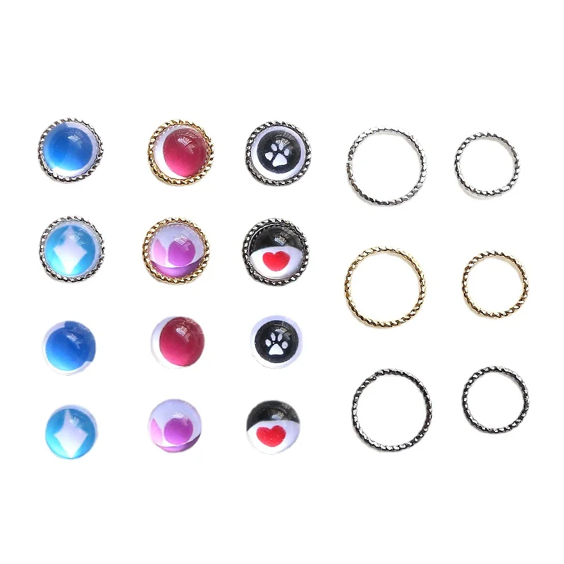 

A floating crystal eye twist circle little devil making accessories DIY jewelry Baroque materials 10pcs