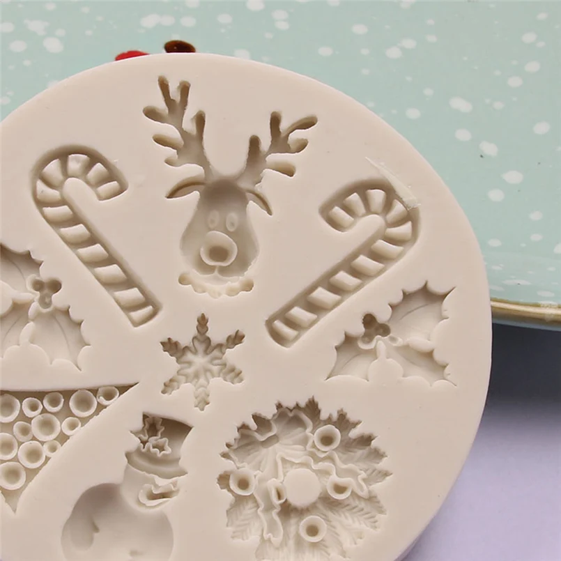 Christmas baking 3d silicone molds for chocolate Christmas DIY silicone cake baking mold forma de bolo caveira 30S30 (1)