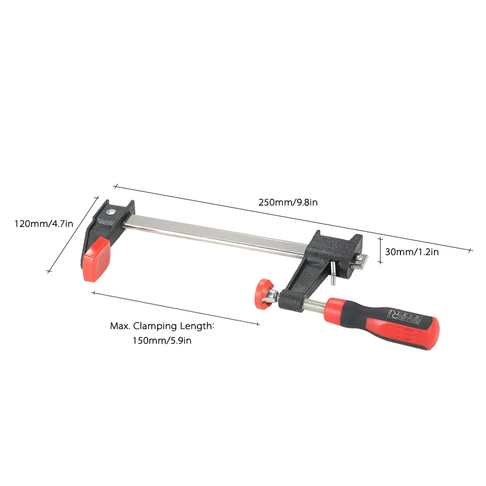 

Hot 6/12 inches F Shaped Economy Clutch Style Bar Clamp for Woodworking DIY Projects Bar Clamp