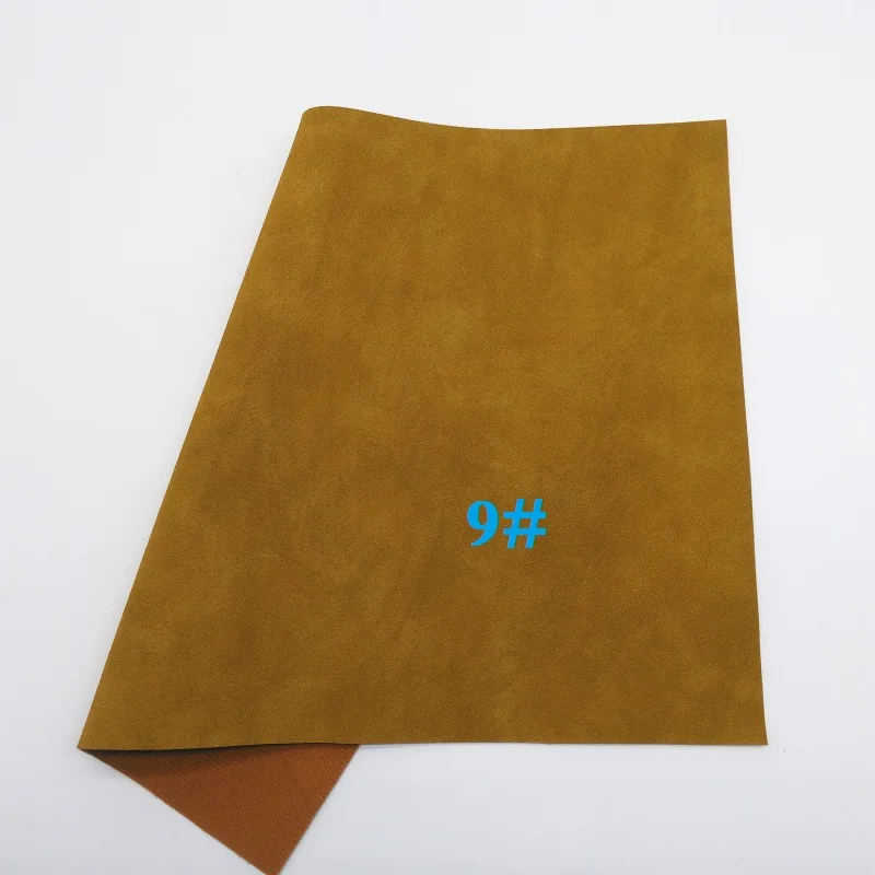 9 Glitterwishcome 21X29CM A4 Size Suede Faux Leather Fabric, Vinil Para Lozos, Synthetic Leather Fabric for Bows, GM386A - Цвет: 9