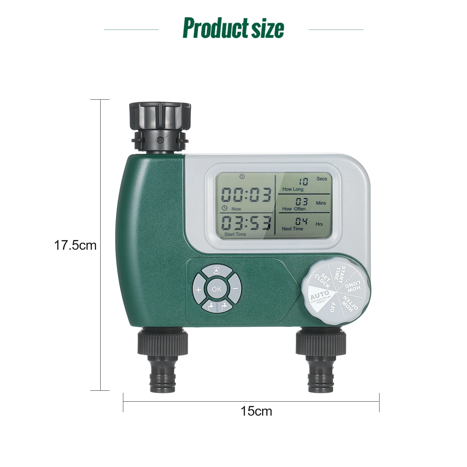 Programmable Digital Hose Faucet Timer Battery Operated Automatic Watering Sprinkler System Irrigation Controller with 1/2Outlet