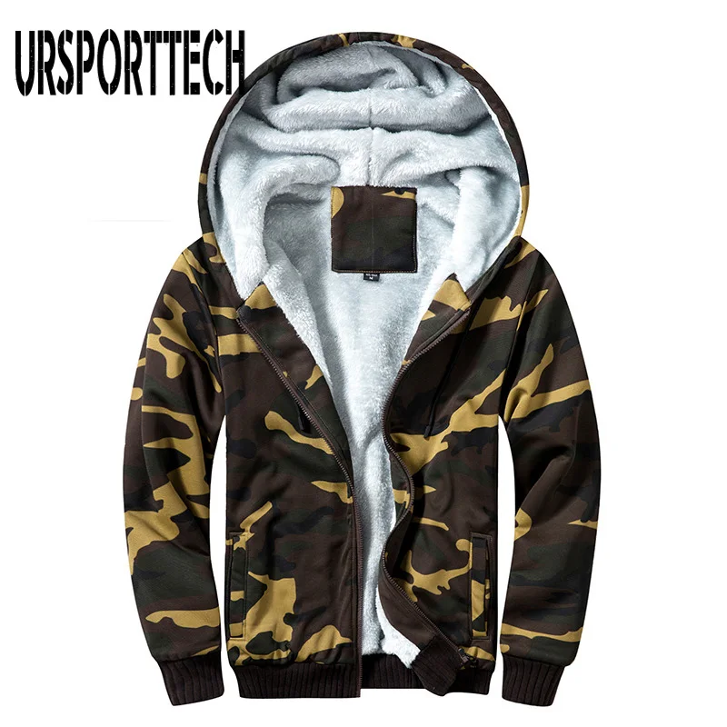 Chaqueta con capucha para abrigo de camuflaje, ropa deportiva con cremallera, sudaderas de lana, de invierno - AliExpress Ropa de hombre