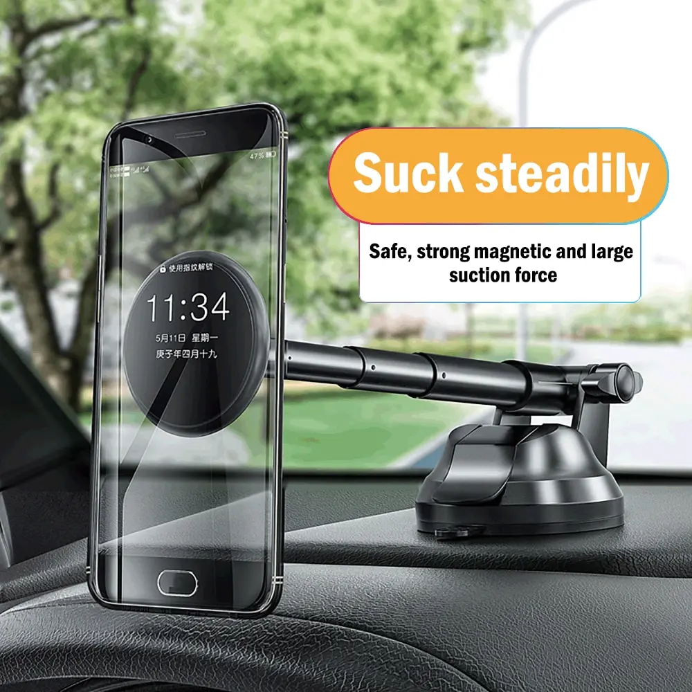 

Universal Magnetic Phone Holder for iPhone X/8//7/Plus Samsung Car phone Holder for Car Windshield Dashboard Mount With Cradle