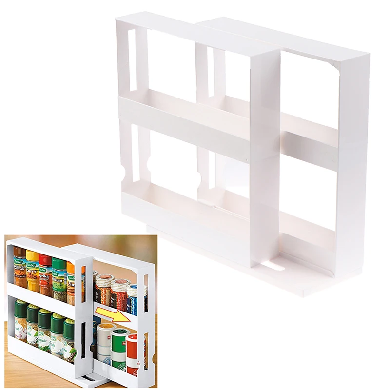 Multi Function Kitchen Storage Spice Organizer Storage Rack Shelf For Home Rotating Food Holder