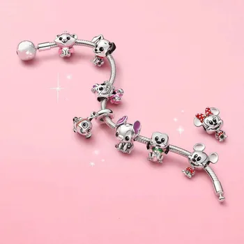 

New 925 sterling silver suit bracelet is suitable for original female charm bracelet DIY jewelry