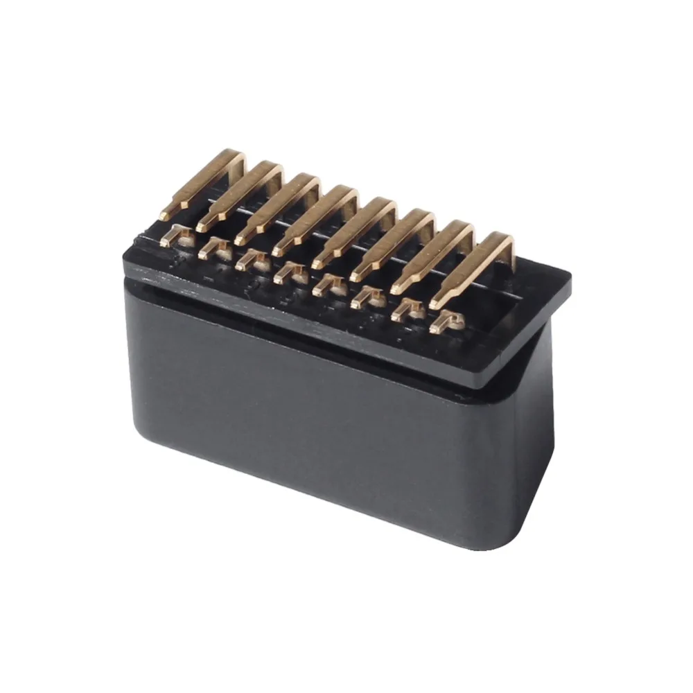 OBD2 16pin штекер соединитель 90 градусов розетка игла заглушка OBDii Автомобильный диагностический интерфейс
