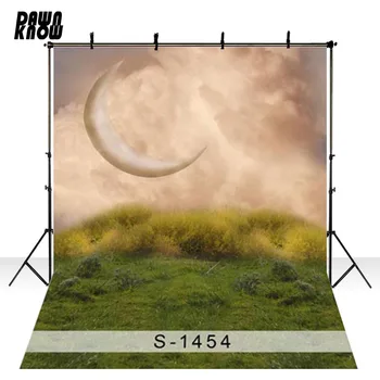 

DAWNKNOW Crescent Moon Vinyl Photography Background For Newborn Grassland Photo Shoot Backdrop For Personal Photo Studio S1454