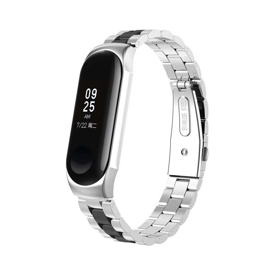 Ремешок для Mi Band 3 ремешок из металлической нержавеющей стали для Mi Band 3 ремешок совместимый браслет для Miband 3 браслеты Pulseira# G1