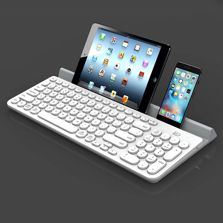 

Manufacturers Wholesale Customizable Ik6650 Computer Peripherals Punk Circle Key Cap Business Office Household Bluetooth Keyboar
