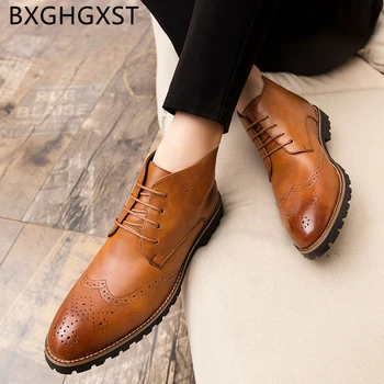 

crocodile shoes mens dress boots ankle boots men leather brogue shoes men 2020 Coiffeur black boots luxury brand designer shoes