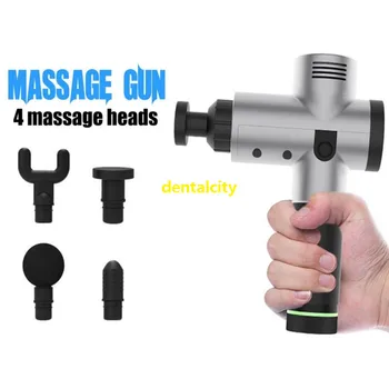 

3 Gears Therapy Muscle Massager Guns Professional Body Massager Electric Vibrating Muscle Relax Tools 4 Heads With Bag