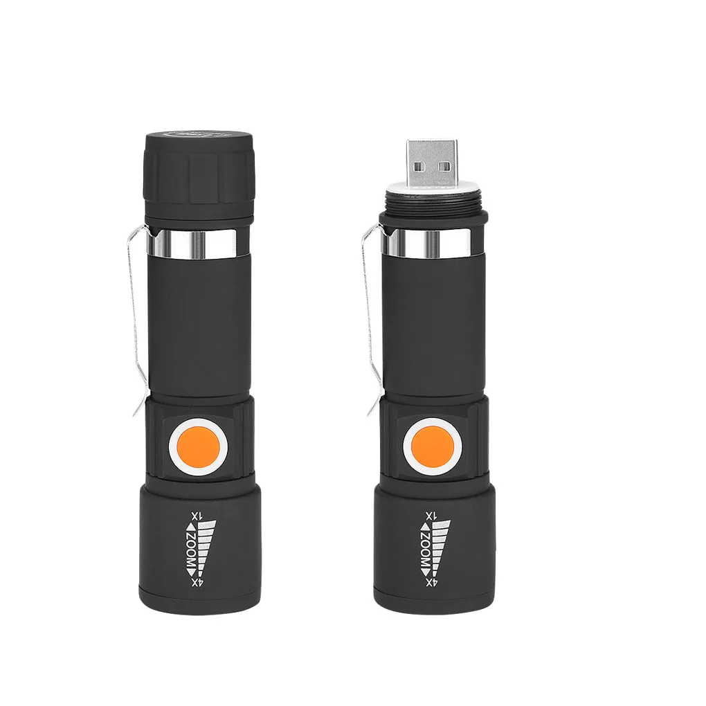 FangNymph мини USB светодиодный фонарик перезаряжаемый 3 режима масштабируемый фонарик Открытый Кемпинг туристический фонарик