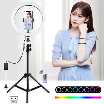 

12 inch LED Ring Light Makeup Video Light Ring Lamp with Phone Holder Tripod Selfie Ring Light for Phone Photography Lighting
