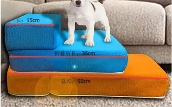 

Best Selling 2020 Breathable Mesh Foldable Pet Stairs Detachable Pet Bed Stairs Dog Ramp 2 Steps dieren benodigdheden kat