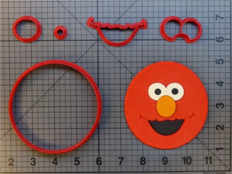 

Sesame Street bar round face big bird elmo bar cookie cutter set cake top decorating cutter set