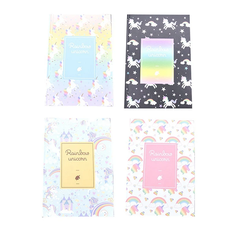 

Cute Kawaii Cartoon Unicorn Weekly Plan Memo Painting Drawing NoteBook Rainbow Diary Notepad Office School Supplies Random Color