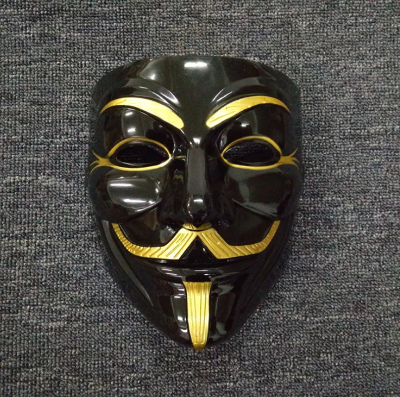 4 шт./лот Маскарадная маска для Хэллоуина v-face маска кинематографическая тематика V-face маска V geek-V черная маска