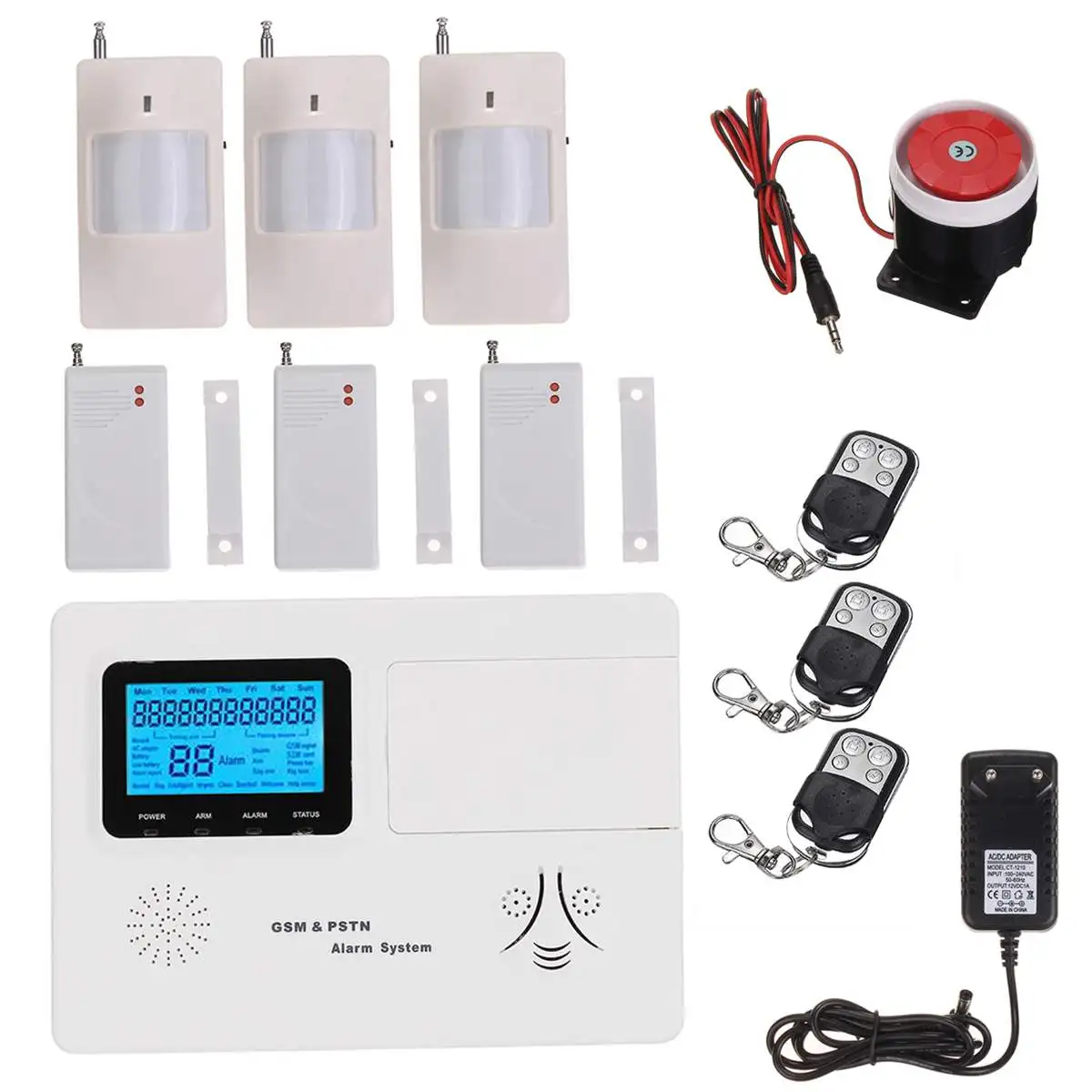 

Home Burglar Alarm System GSM PSTN Infrared Motion Sensor Door Security Remote Control With Anti-theft Motion Detector Kits