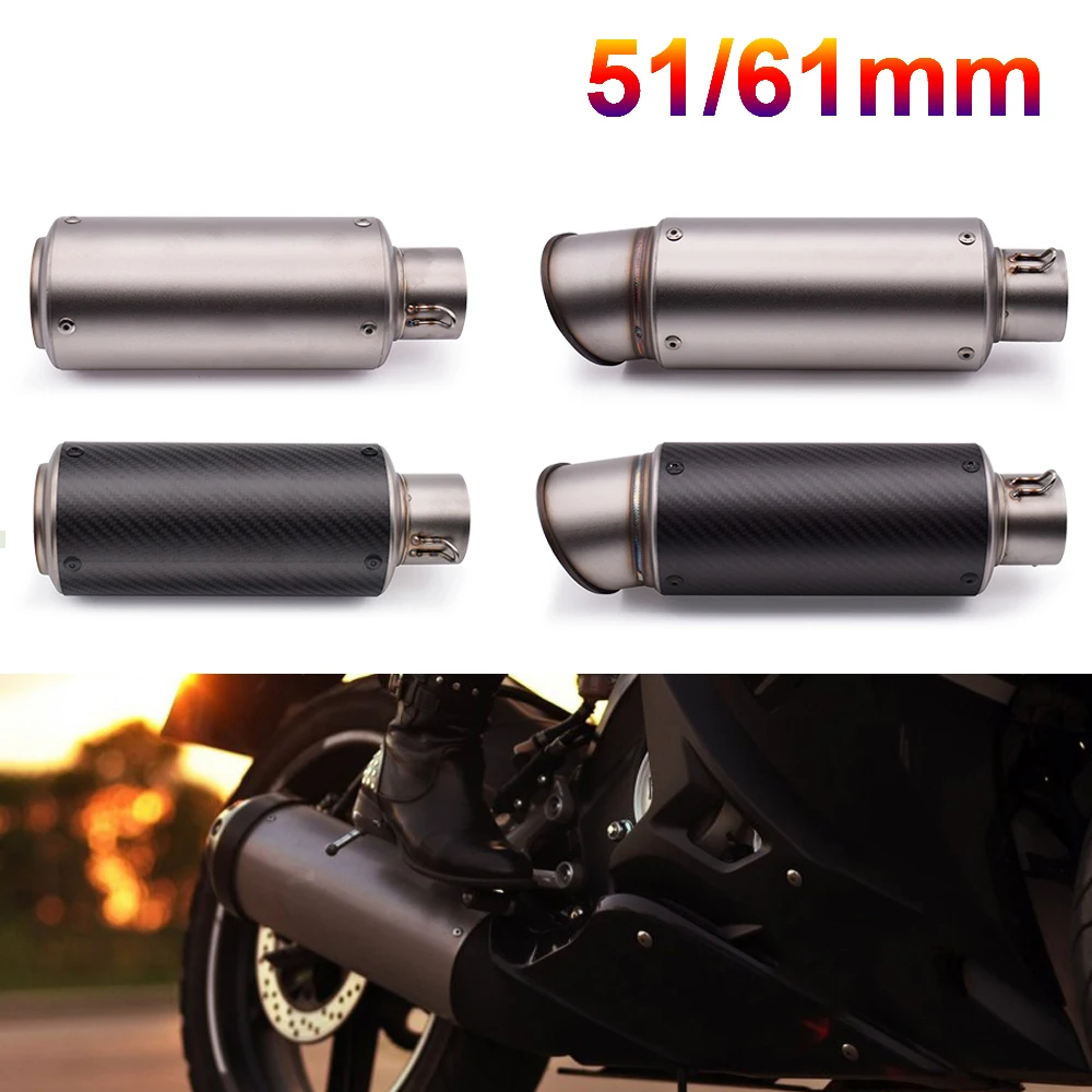 51mm 60mm Motorcycle pipe exhaust with DB killer Exhaust Pipe Muffler For Honda Hornet 250 CB 600 599 cb400 NC700 X S VTX1300 | Автомобили