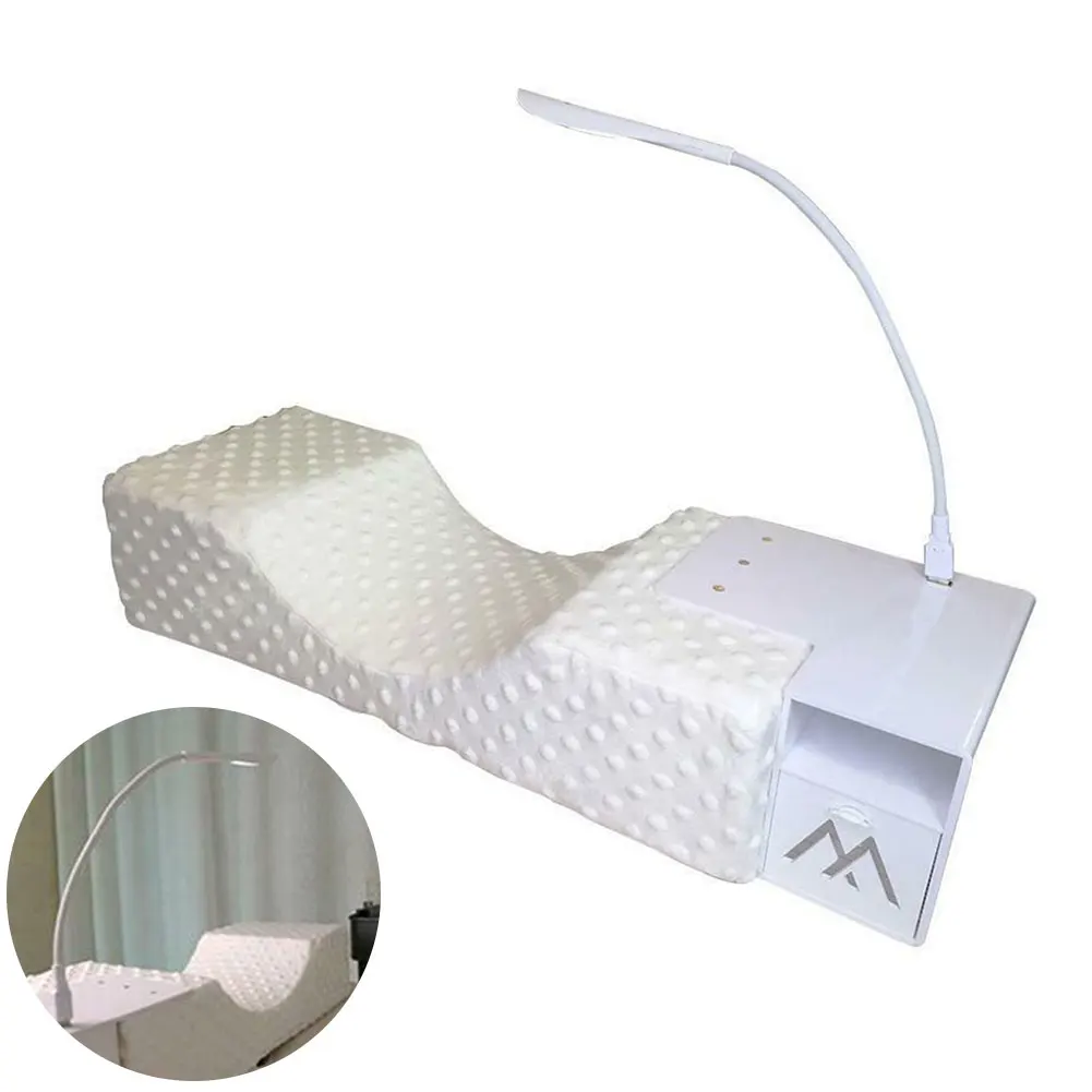 

USB Powered Eyelash Extension Set Neck Support Practical Makeup Tool LED Light Workbench U Shape Pillow Ergonomic Grafting Salon