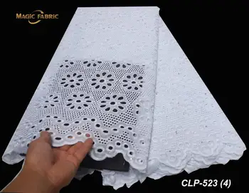

2019 Latest Nigerian Swiss Laces High Quality Swiss Voile Laces In Switzerland Cotton African Dry Lace Fabric For Party CLP-523