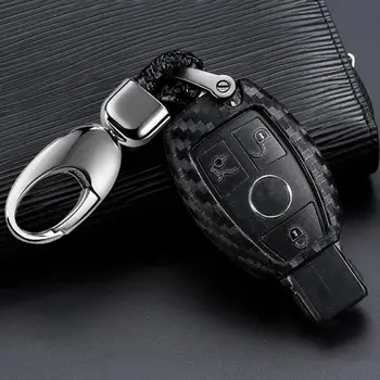 

NEW Car Key Fob Chain Cover Case Carbon Fiber Hard For Mercedes-Benz W205 W212 X253 W166 X204 X166 W176 W246 W204 W222 W463 X156