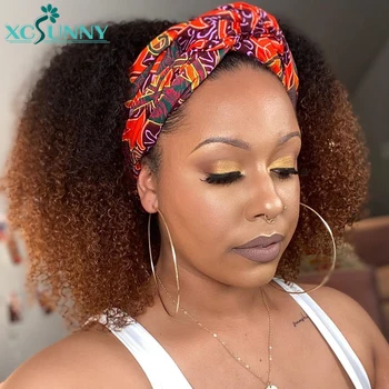 

Ombre Headband Wig Human Hair 200 Density Ombre 1B #33 Glueless Remy Brazilian Full Machine Made Wigs For Black Women xcsunny