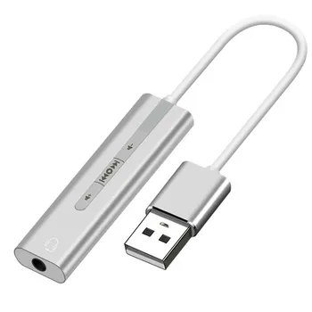 

2 In 1 With Microphone Listening Lightweight USB To 3.5mm Jack Speaking For PC External Sound Card Small Headset Adapter
