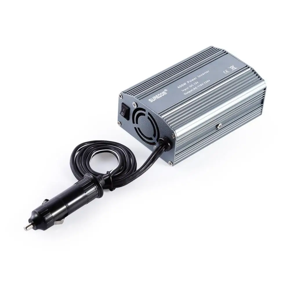 Автомобильный инвертор 400 Вт с 2 розетками и портами USB для зарядки автомобильный